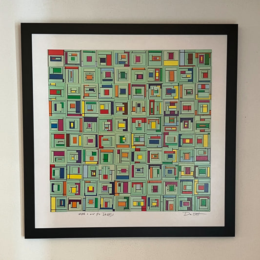 with a nod to DeStijl (26x26 framed)