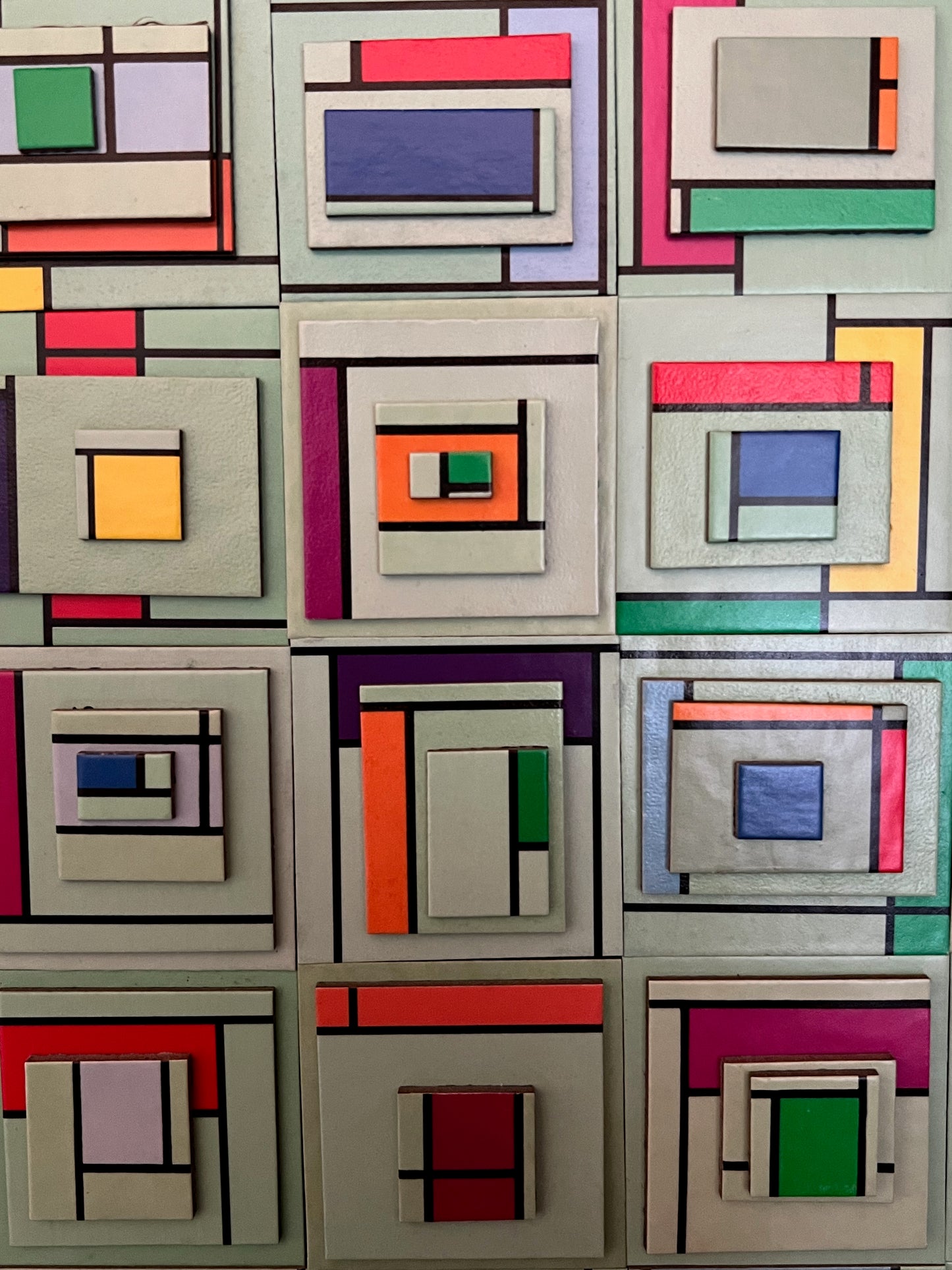 with a nod to DeStijl (26x26 framed)