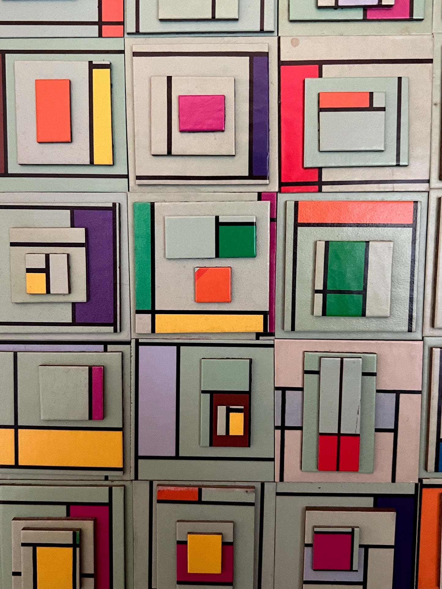 with a nod to DeStijl (26x26 framed)