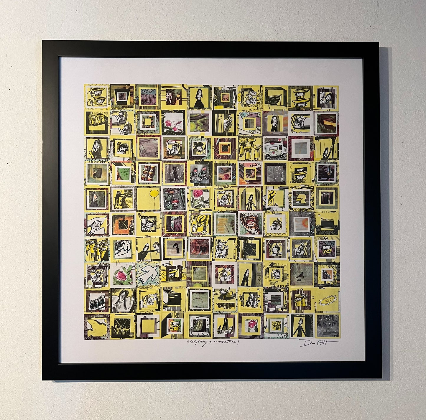 everything is an adventure (26x26 framed)