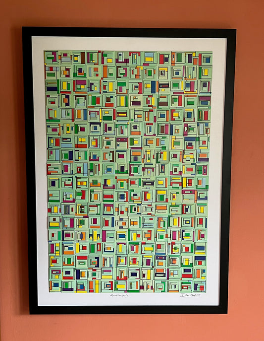 Mondrianopoly (30x42 framed)